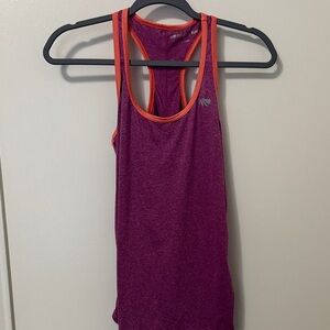 Marika Vibrant Purple Tank Top with Orange Trim